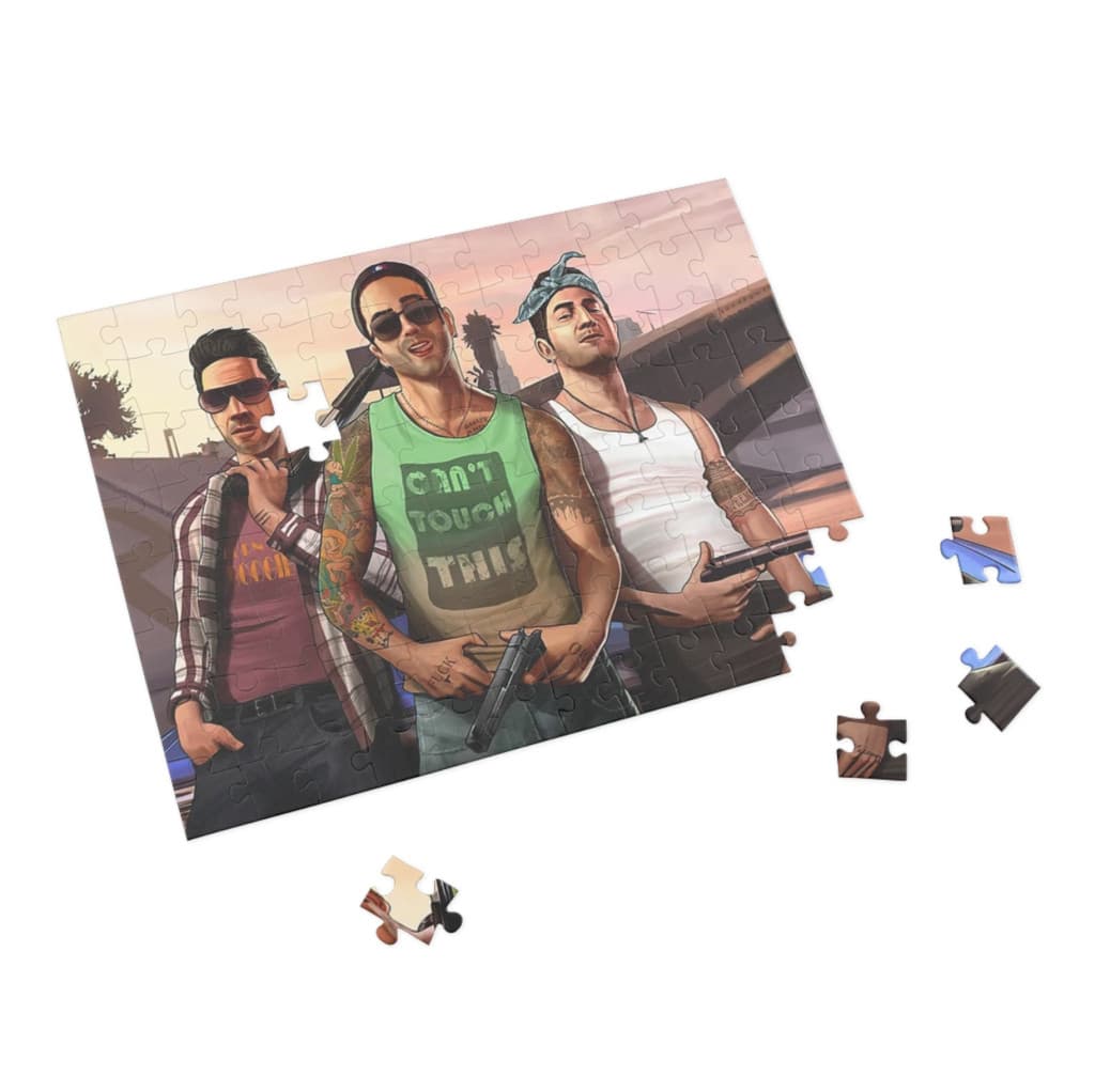 Puzzle 80 piese, 20 x 15 cm, personaje GTA, model 1 — varianta 2