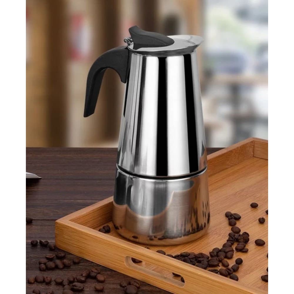 Cafetiera, espresso maker, otel inoxidabil, 300 ml, 6 cesti — varianta 5