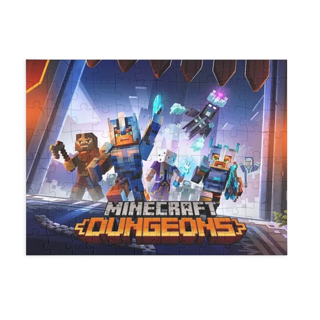 Puzzle 80 piese, 20 x 15 cm, personaje Minecraft, model 3