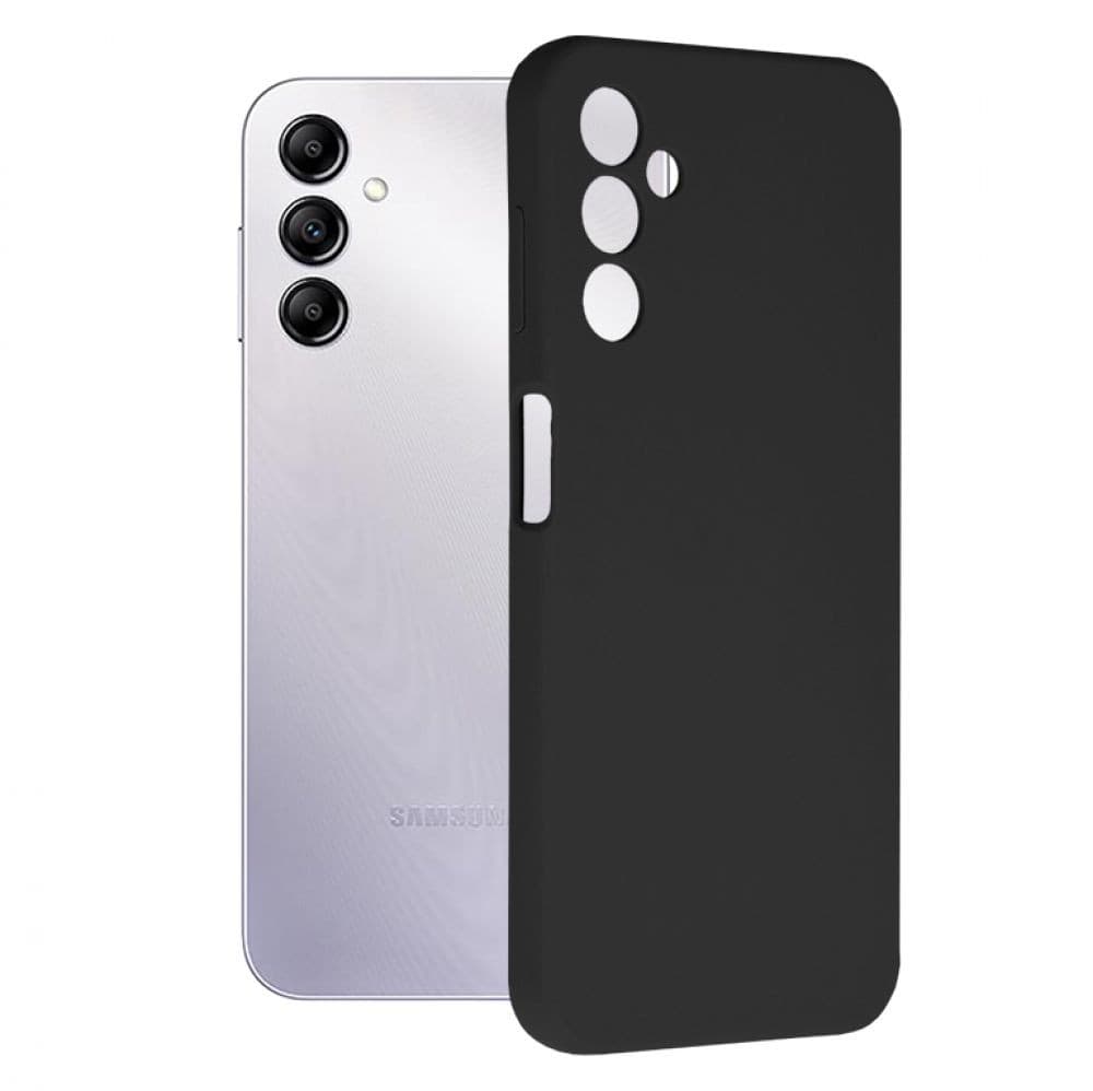 Husa Samsung Galaxy A17, Luxury Silicone, protectie camera, catifea in interior, neagra