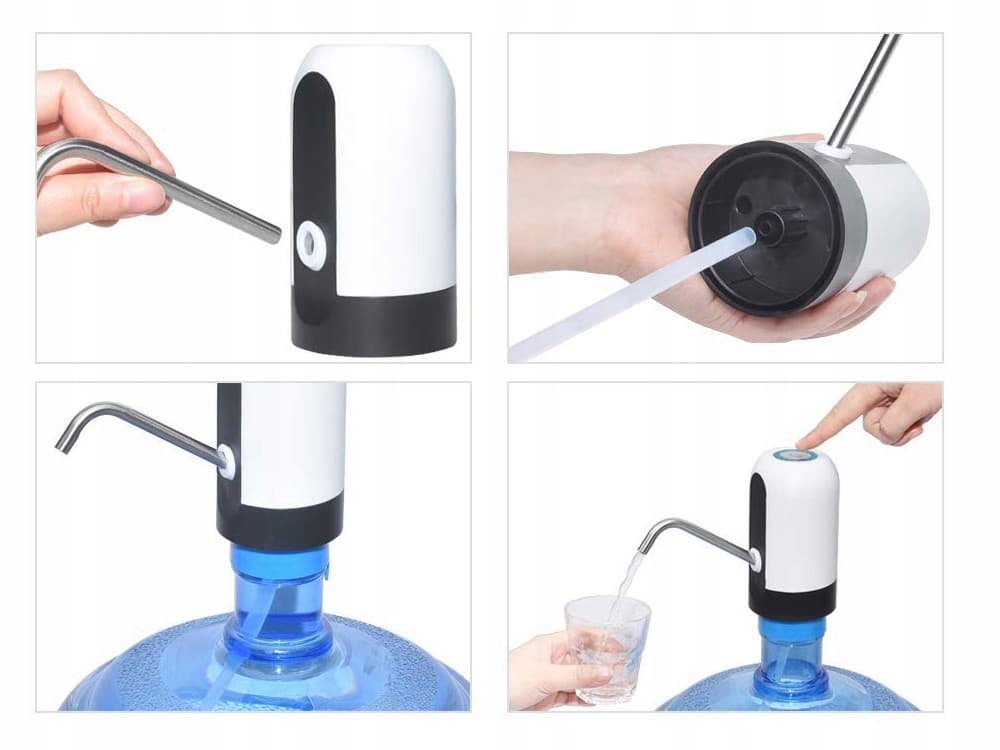 Dispenser / pompa electrica apa Andowl Q-C16, universala, incarcare USB, negru — varianta 4