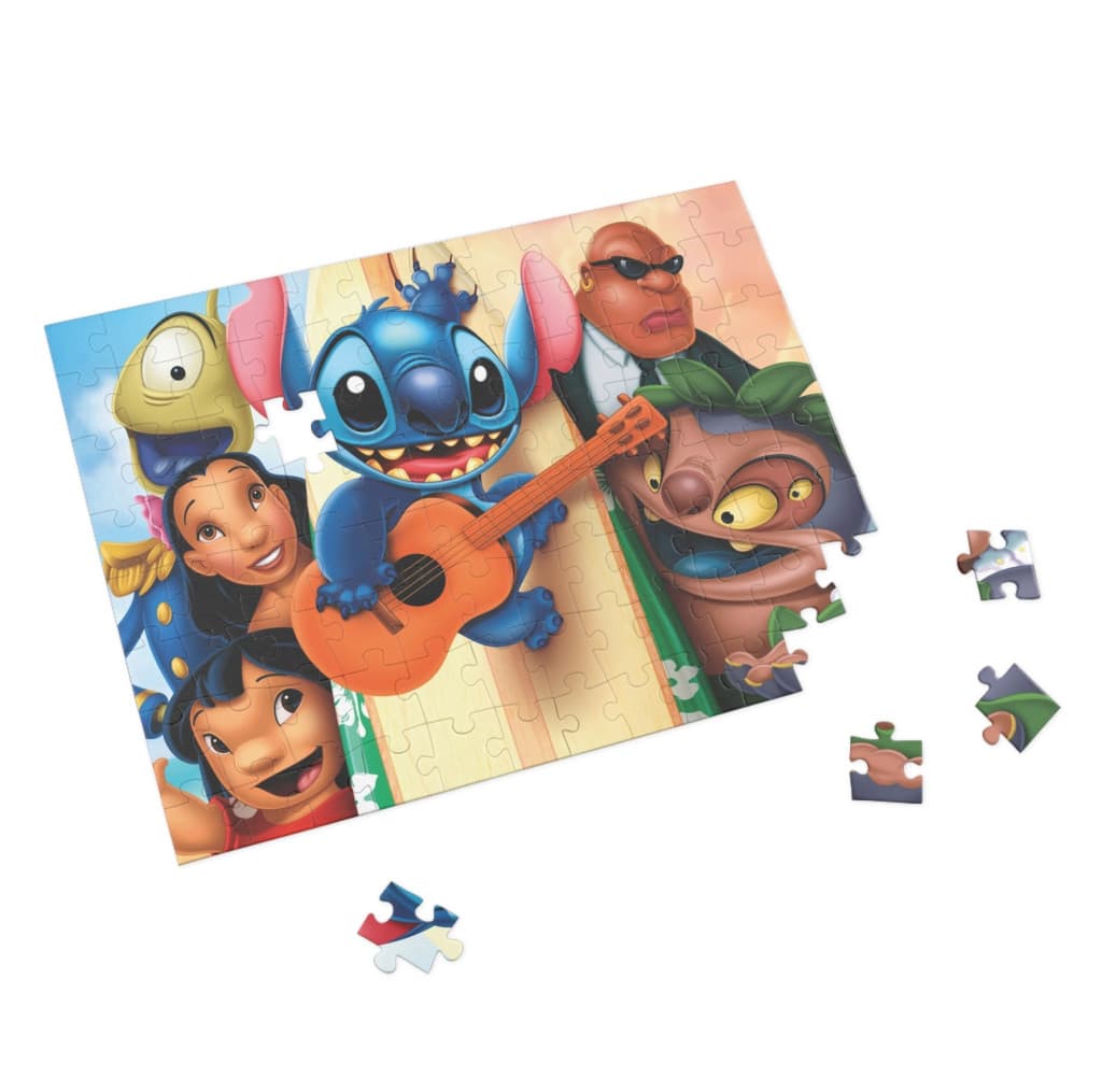 Puzzle 80 piese, 20 x 15 cm, personaje Lilo and Stitch, model 4 — varianta 2