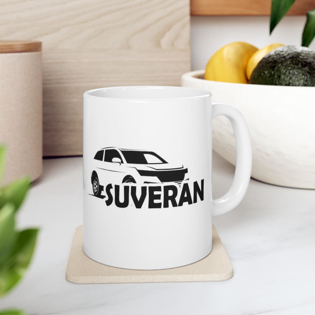 Cana ceramica personalizata, mesaj "Suveran", 330 ml, alba — varianta 2