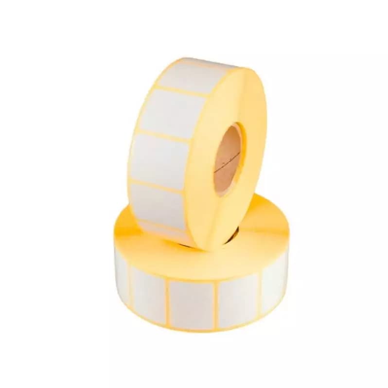 Etichete termice autoadezive la rola, 35 x 25 mm,  imprimate cu textul tau, 1000 etichete — varianta 3
