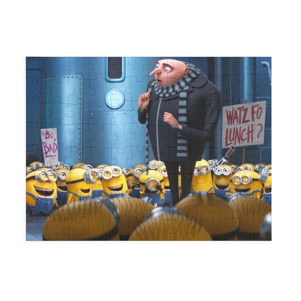 Puzzle 80 piese, 20 x 15 cm, personaje Minions, model 4