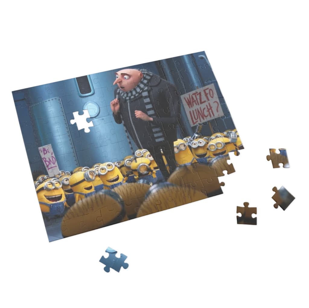 Puzzle 80 piese, 20 x 15 cm, personaje Minions, model 4 — varianta 2