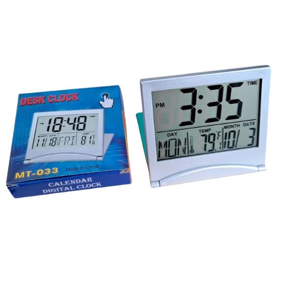 Ceas de masa digital MT-033, temperatura, data, alarma, dimensiuni reduse — varianta 4