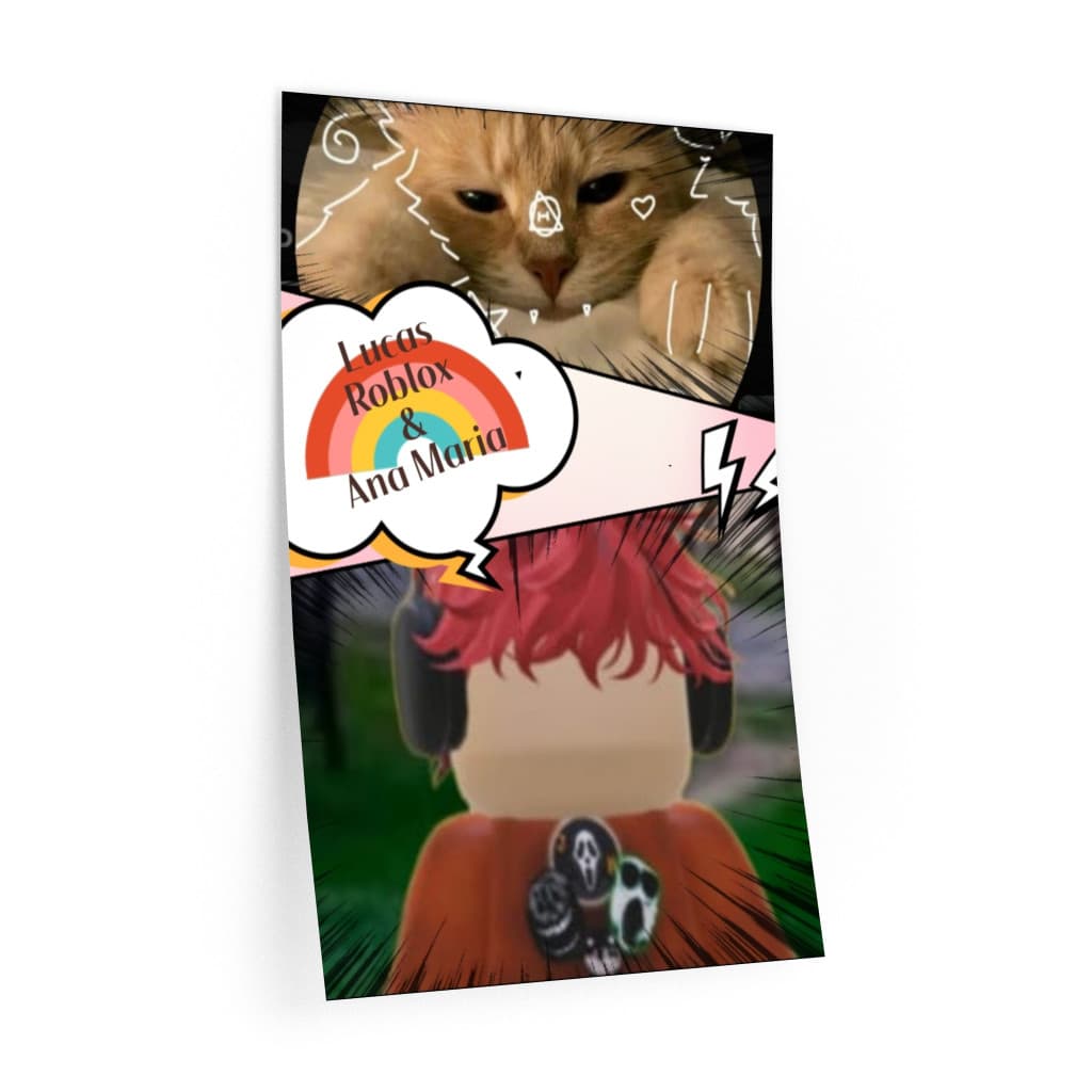 Poster A4 (21 x 30 cm), Lucas Roblox si Ana Maria, High Glossy Photo 180 grame