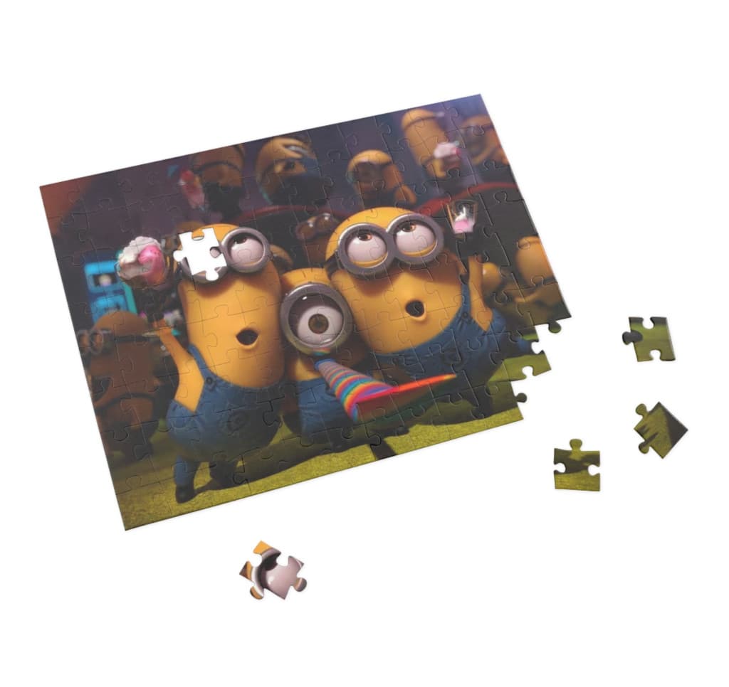 Puzzle 80 piese, 20 x 15 cm, personaje Minions, model 2 — varianta 2
