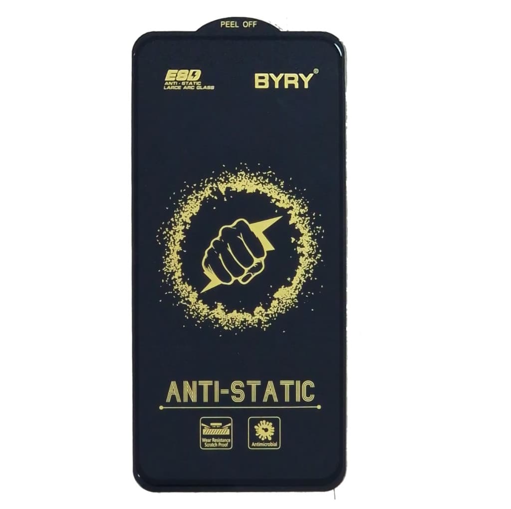 Folie sticla Samsung Galaxy S25 Plus, BYRY Antistatic ESD, deblocare amprenta, margini negre