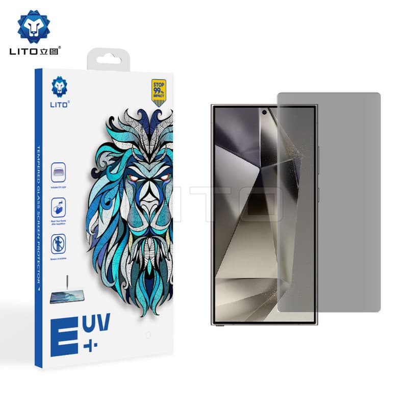 Folie de sticla Samsung Galaxy S23 Plus, UV Privacy Glass LITO, lipire cu adeziv, lampa UV inclusa