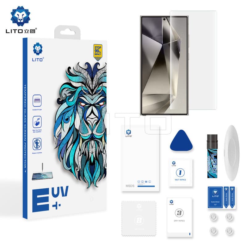 Folie de sticla Samsung Galaxy S24, UV Privacy Glass LITO, lipire cu adeziv, lampa UV inclusa — varianta 2