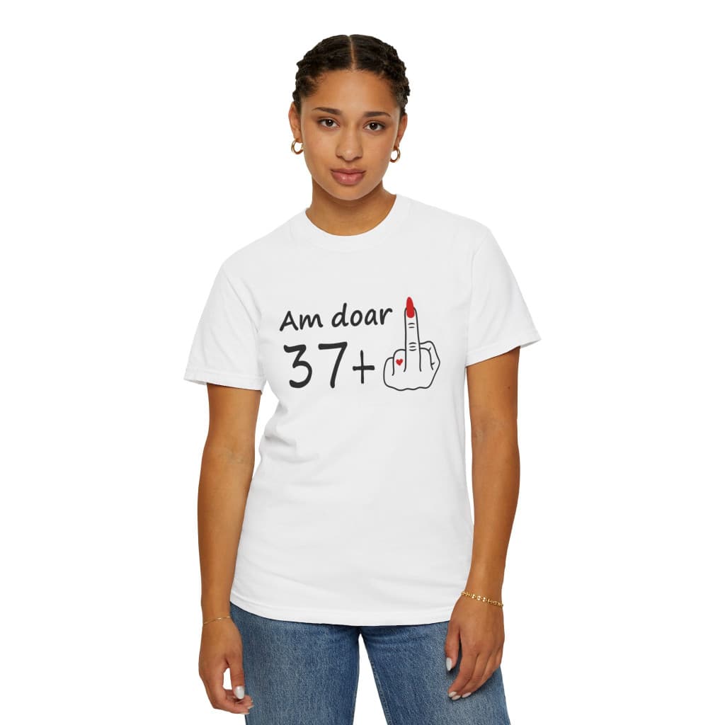 Tricou personalizat alb, unisex, varsta ta +, modal, diverse marimi — varianta 2