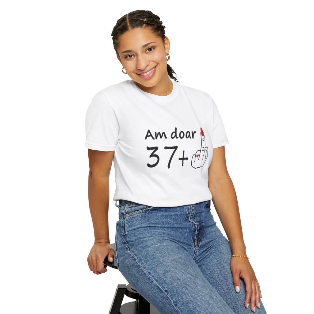 Tricou personalizat alb, unisex, varsta ta +, modal, diverse marimi — varianta 4