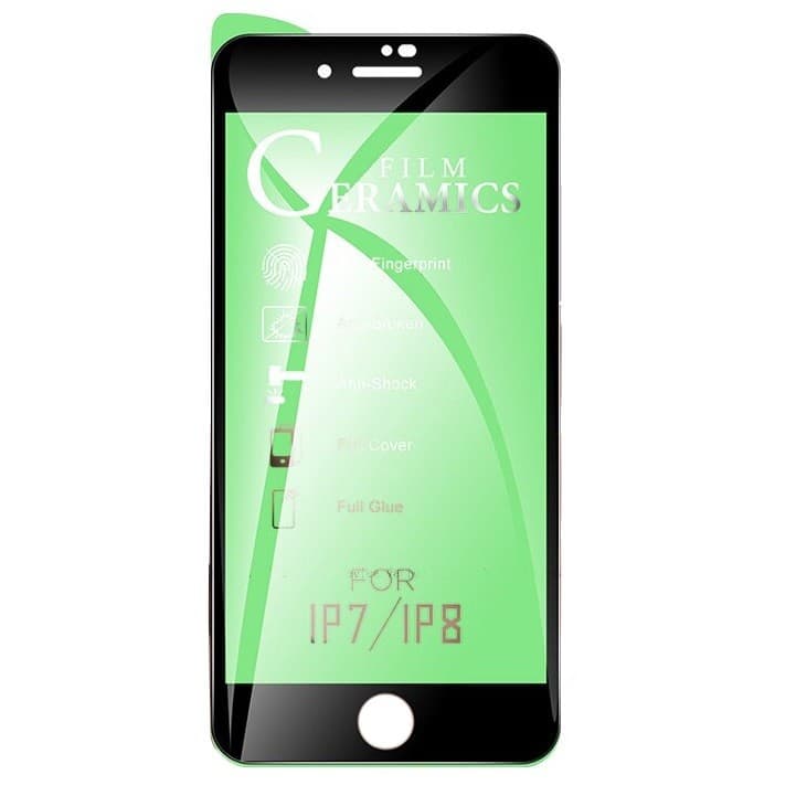 Folie de protectie Ceramic Film pentru Apple iPhone 7/8/SE2, margini negre