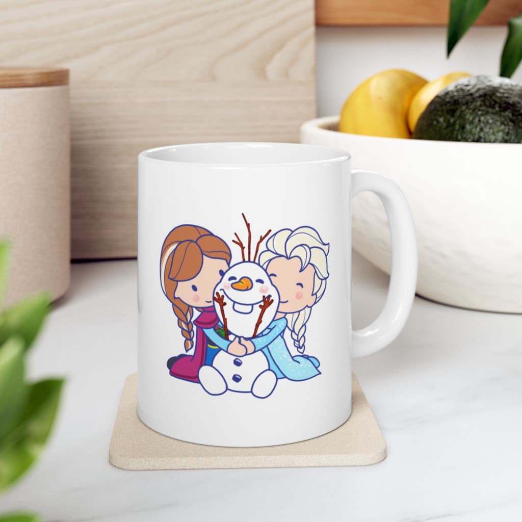 Cana ceramica personalizata, design Frozen, 330 ml, alba — varianta 5