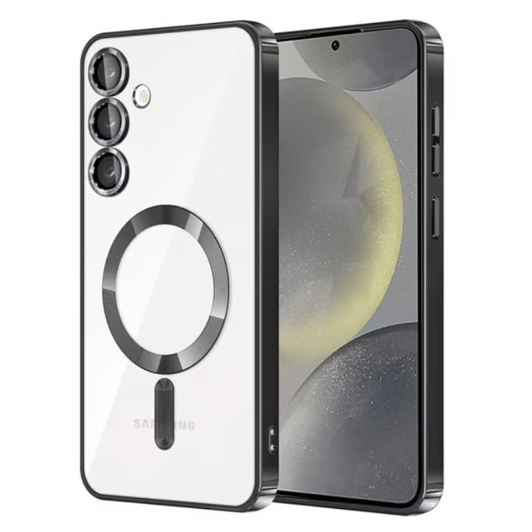 Husa Samsung Galaxy A17, Electroplating Magsafe TPU, protectie camera, neagra