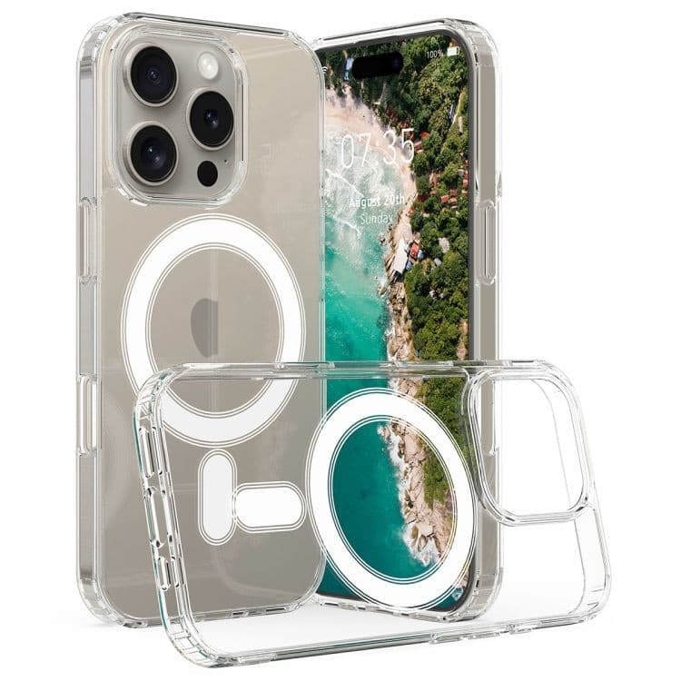 Husa protectie Apple iPhone 16 Pro Max, Magsafe, SnapOn, AntiDrop, Acryl+TPU, transparenta — varianta 2