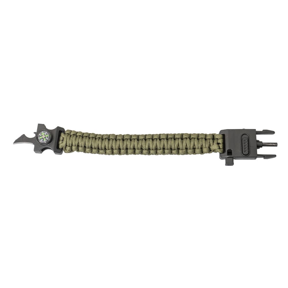 Bratara din snur tip Surviver Paracord, cu fluier, cutit, busola si amnar, diverse culori — varianta 2