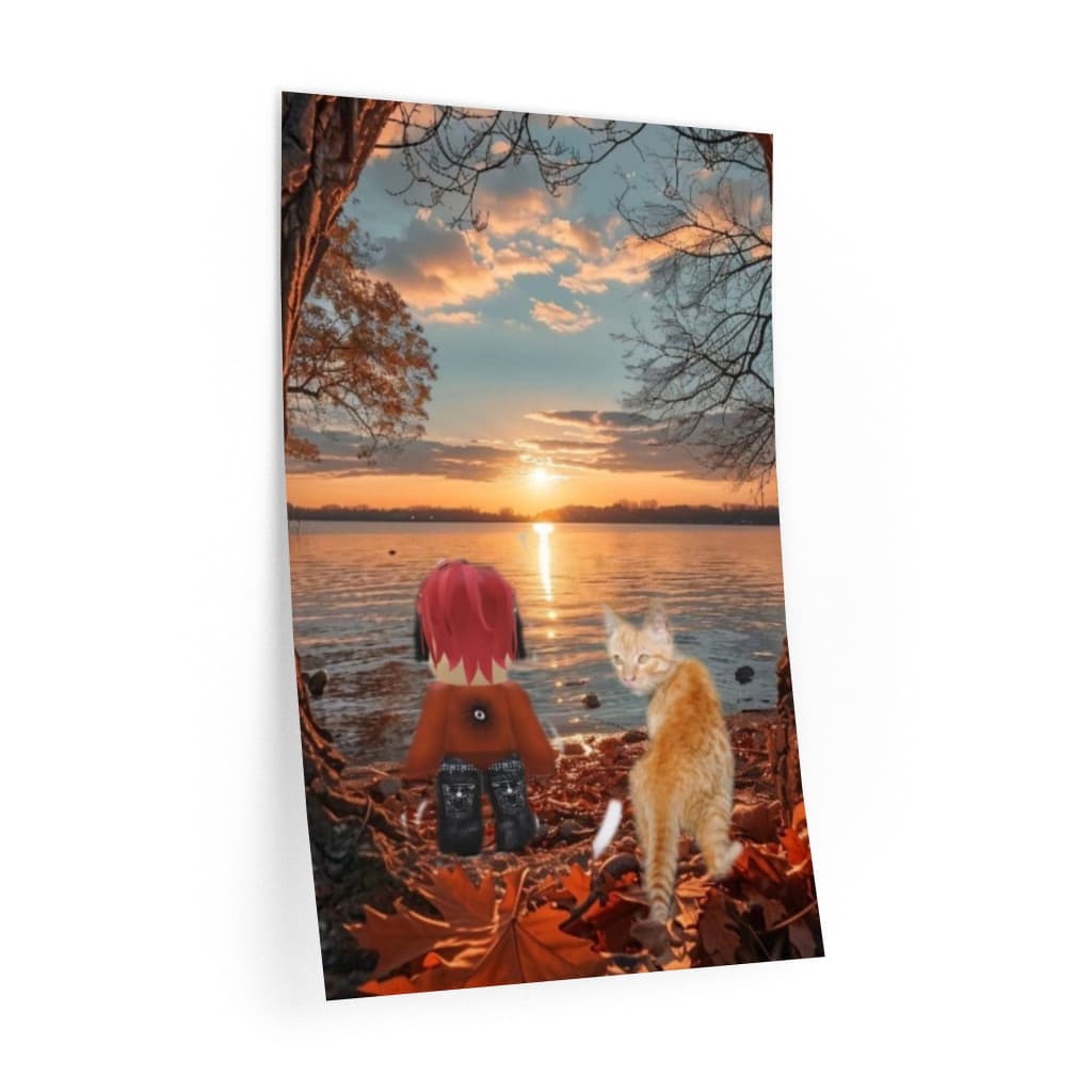 Poster A4 (21 x 30 cm), Lucas Roblox si catelul, High Glossy Photo 180 grame