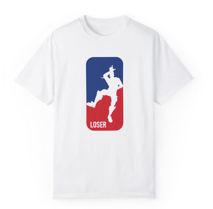 Tricou personalizat alb, copii/adulti, design Loser, modal, diverse marimi — varianta 2
