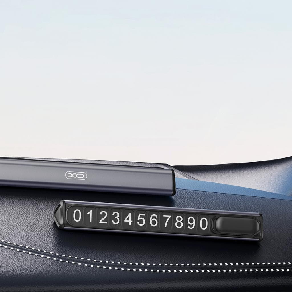 Afișaj număr telefon auto XO C138, montaj adeziv bord, negru — varianta 2