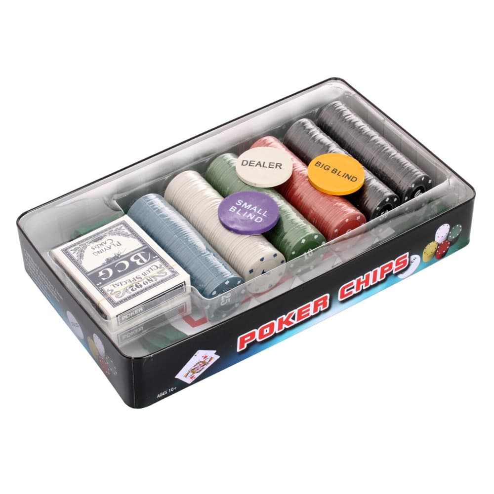 Set poker 300 jetoane Poker Box, în cutie metalica — varianta 2