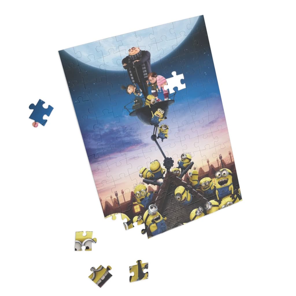 Puzzle 80 piese, 20 x 15 cm, personaje Minions, model 9 — varianta 2