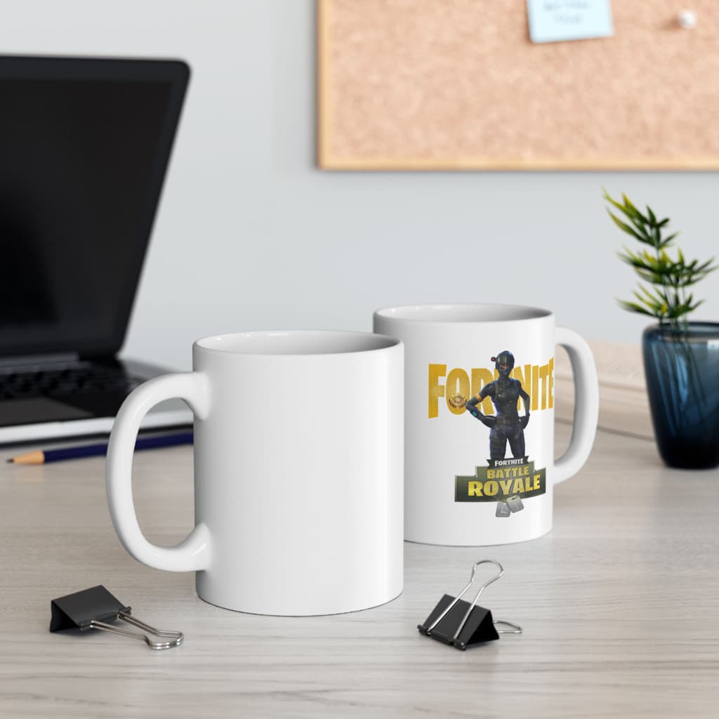 Cana ceramica personalizata, design Battle Royale, 330 ml, alba — varianta 4