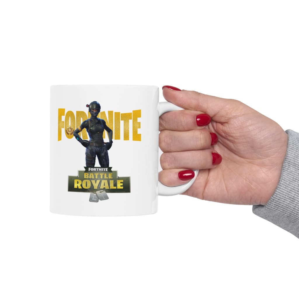 Cana ceramica personalizata, design Battle Royale, 330 ml, alba — varianta 5