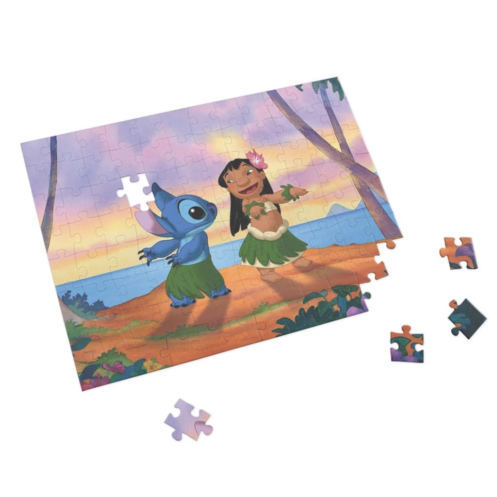 Puzzle 80 piese, 20 x 15 cm, personaje Lilo and Stitch, model 5 — varianta 2