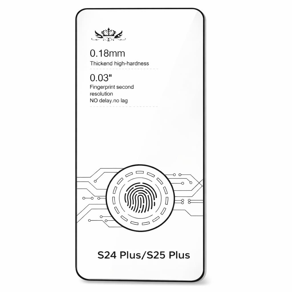 Folie sticla Samsung Galaxy S25 Plus, Full Glue, deblocare amprenta, premium, 0.18 mm, margini negre