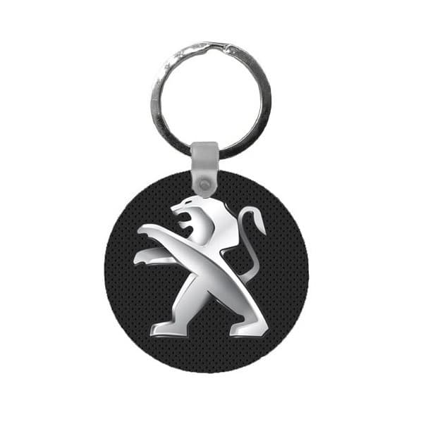 Breloc din MDF (lemn) cu logo auto, inel de sustinere metalic, model 3