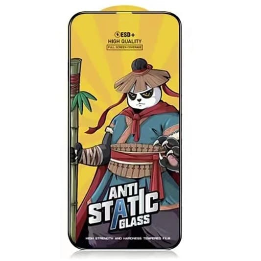 Folie sticla Apple iPhone 17 Pro Max, Kungfu Panda, Antistatic Glass ESD +, margini negre