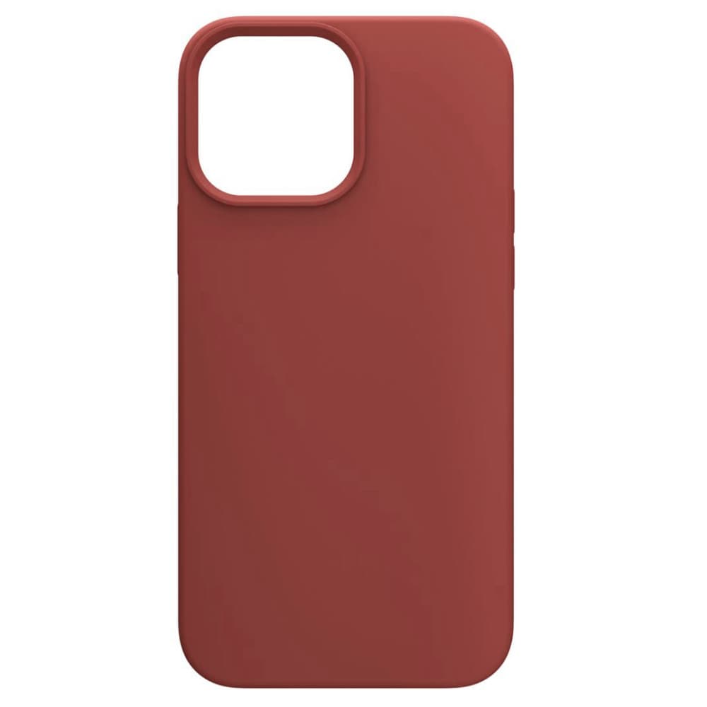 Husa Apple iPhone 13, Luxury Silicone, catifea in interior, rosu burgundy
