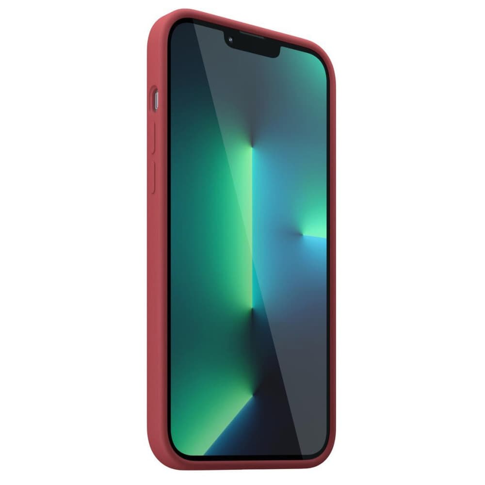 Husa Apple iPhone 13, Luxury Silicone, catifea in interior, rosu burgundy — varianta 2