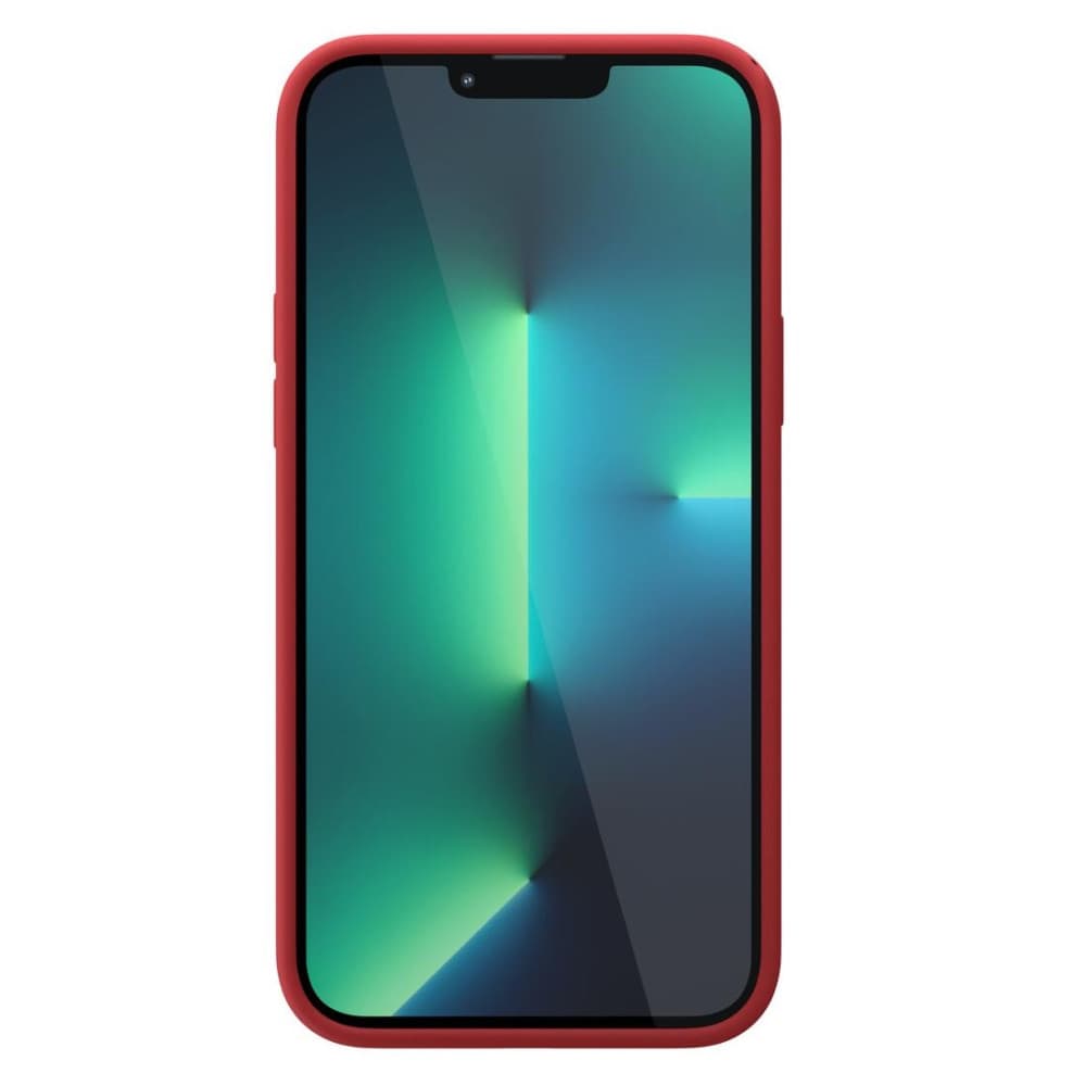Husa Apple iPhone 13, Luxury Silicone, catifea in interior, rosu burgundy — varianta 3