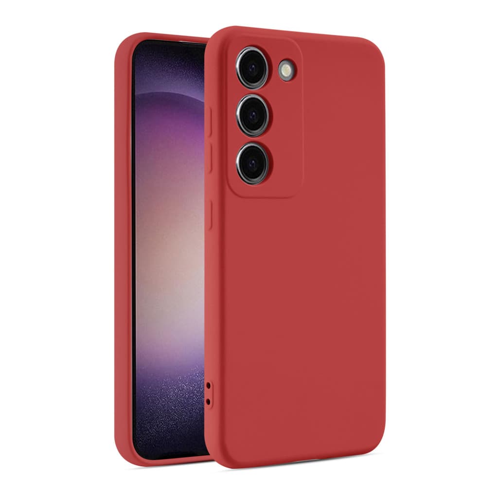 Husa Samsung Galaxy A17 , Luxury Silicone, protectie camera, catifea in interior, rosie