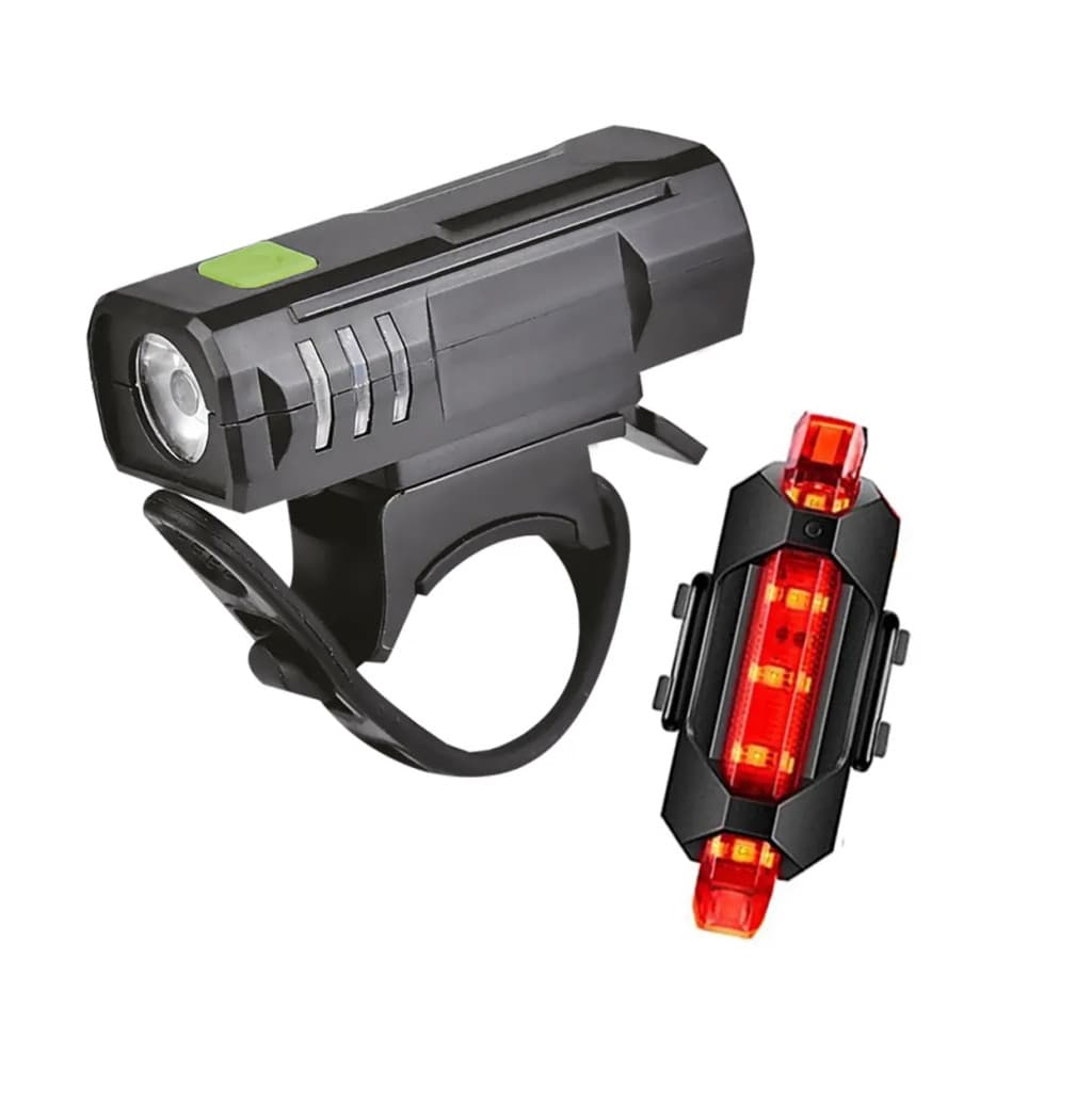 Set lanterna si lumina stop pentru bicicleta QX-T1198, incarcare USB