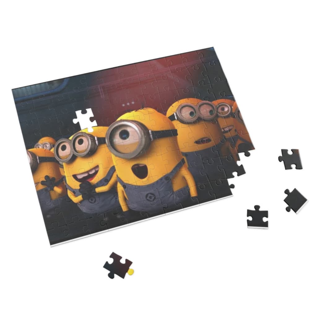 Puzzle 80 piese, 20 x 15 cm, personaje Minions, model 7 — varianta 2