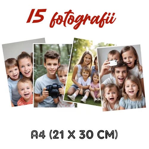 Set 15 fotografii cu imaginea ta, A4 (21 x 30 cm)