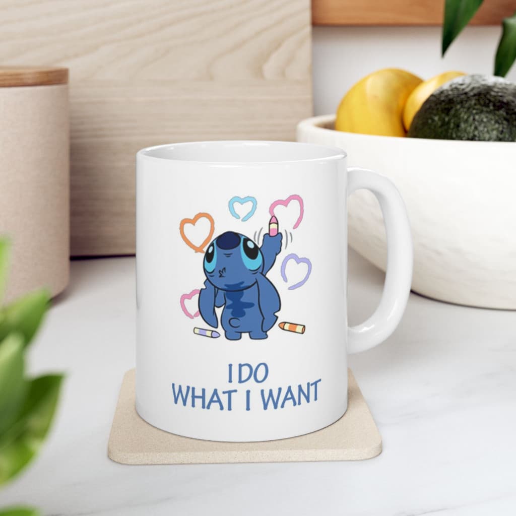 Cana ceramica personalizata, design I do what i want, 330 ml, alba — varianta 2