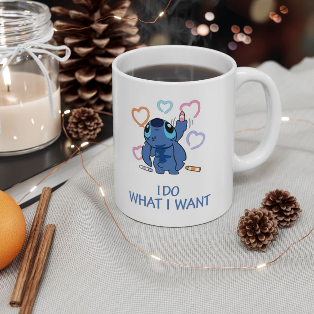 Cana ceramica personalizata, design I do what i want, 330 ml, alba — varianta 4