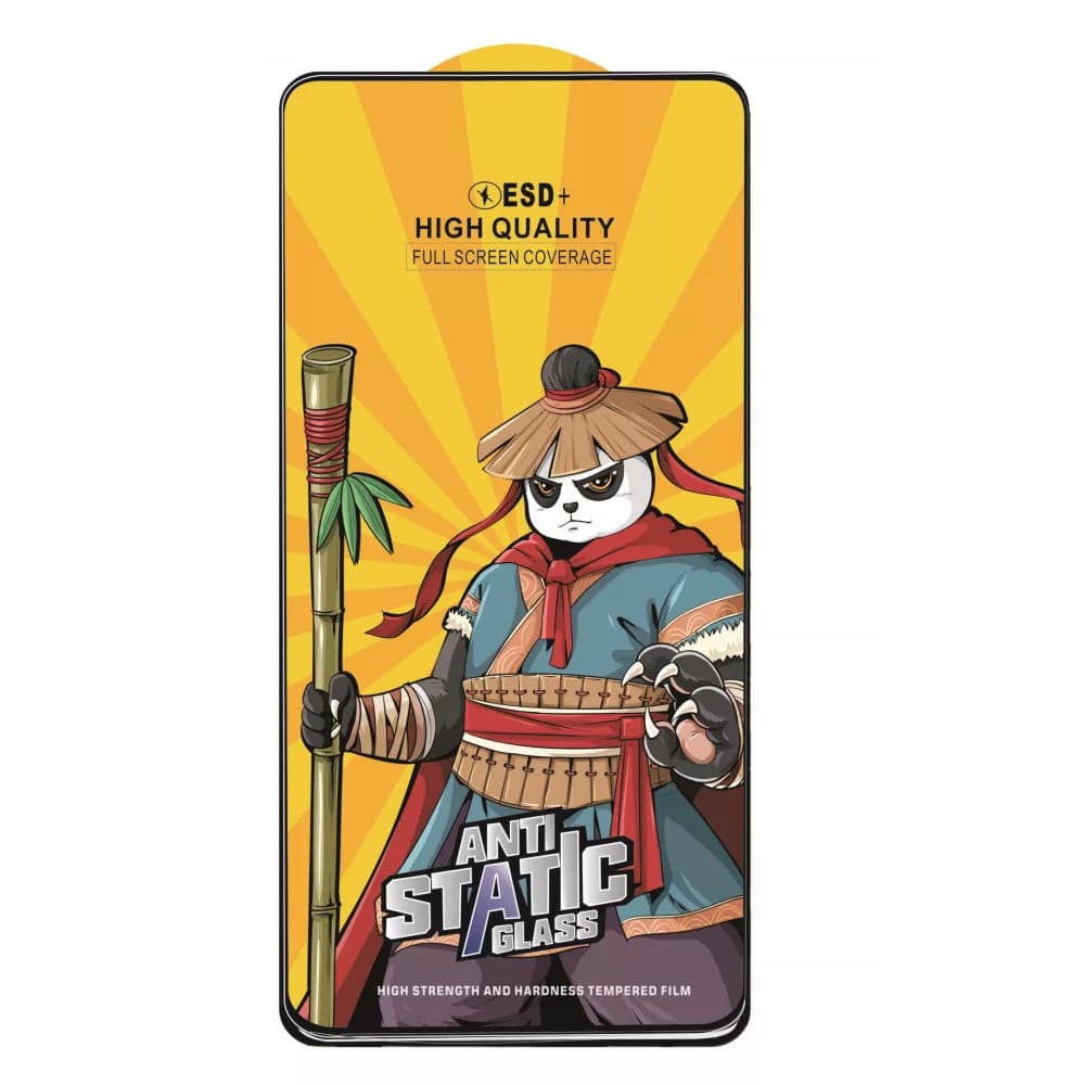 Folie sticla Samsung Galaxy A56, Kungfu Panda, Antistatic Glass ESD +, margini negre