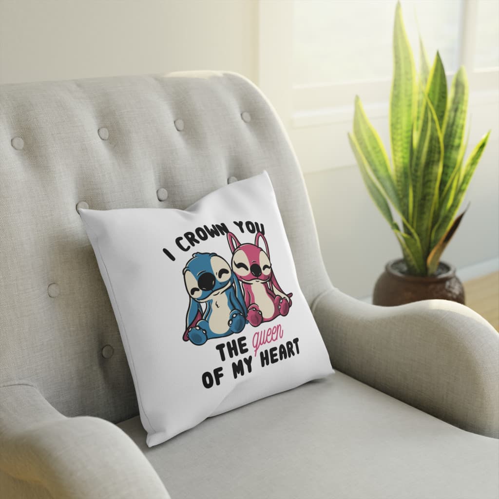 Perna decorativa personalizata, 40 x 40 cm, alba, mata, husa detasabila, model 3 — varianta 3