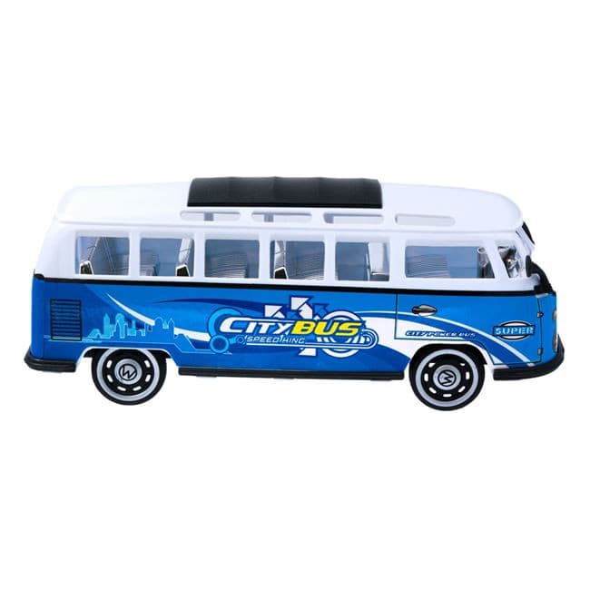 Jucarie autobuz de oras, friction, alb/bleu — varianta 2