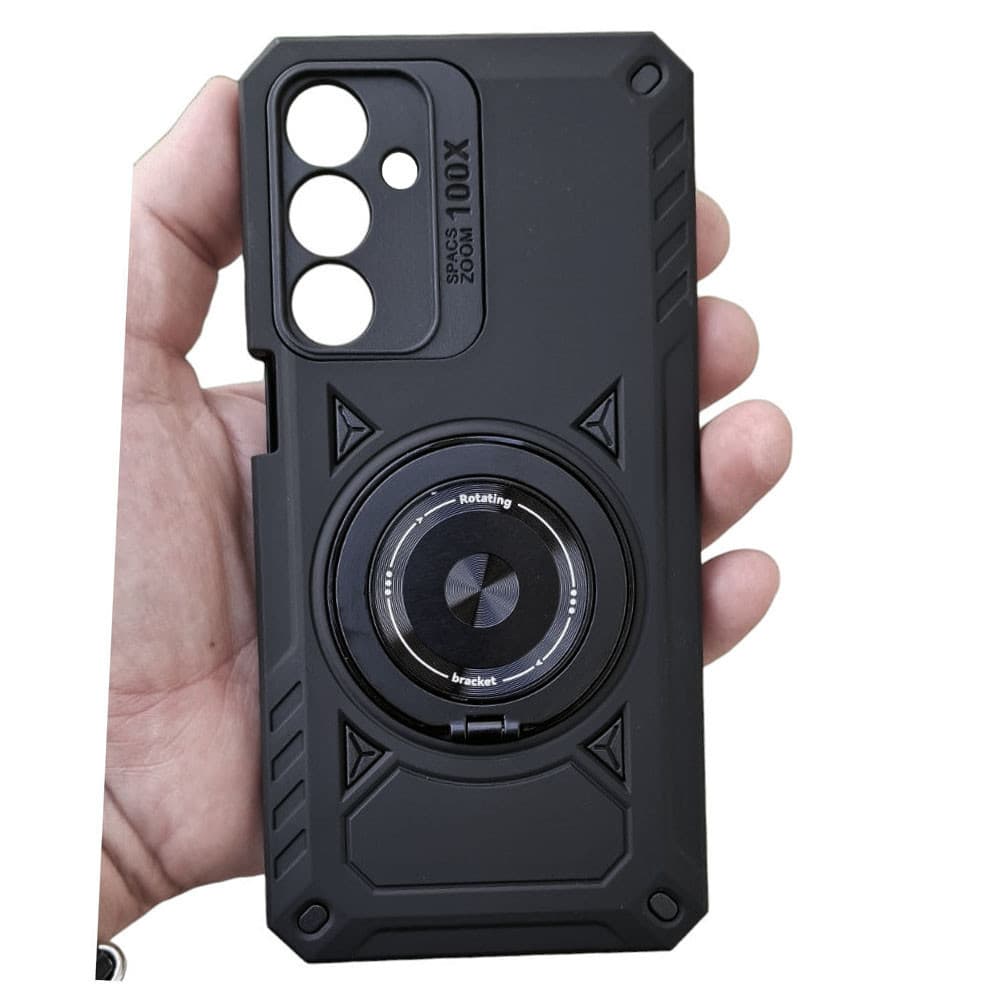 Husa Samsung Galaxy A13 5G / Galaxy A04s, Rotating Bracket, protectie camera, prindere magnetica, neagra