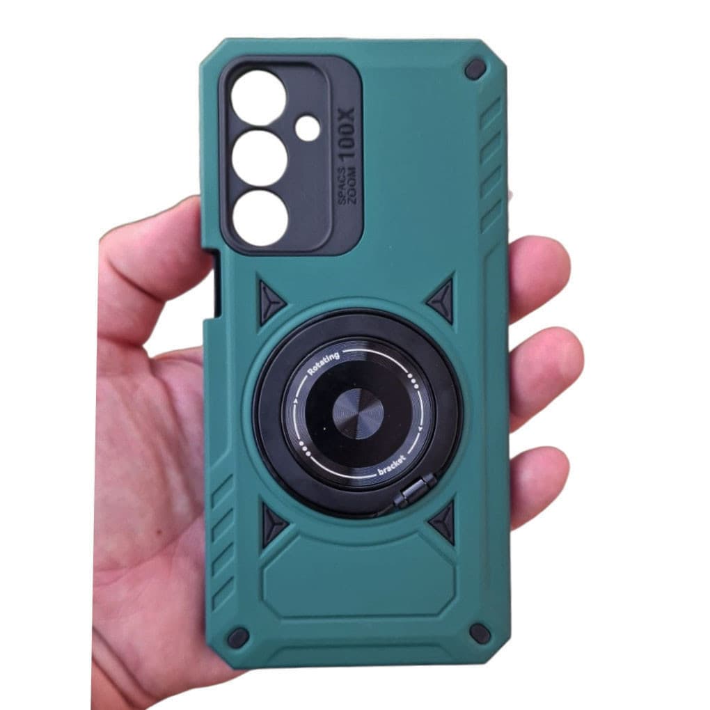 Husa Samsung Galaxy A13 5G /Galaxy A04s, Rotating Bracket, protectie camera, prindere magnetica, verde