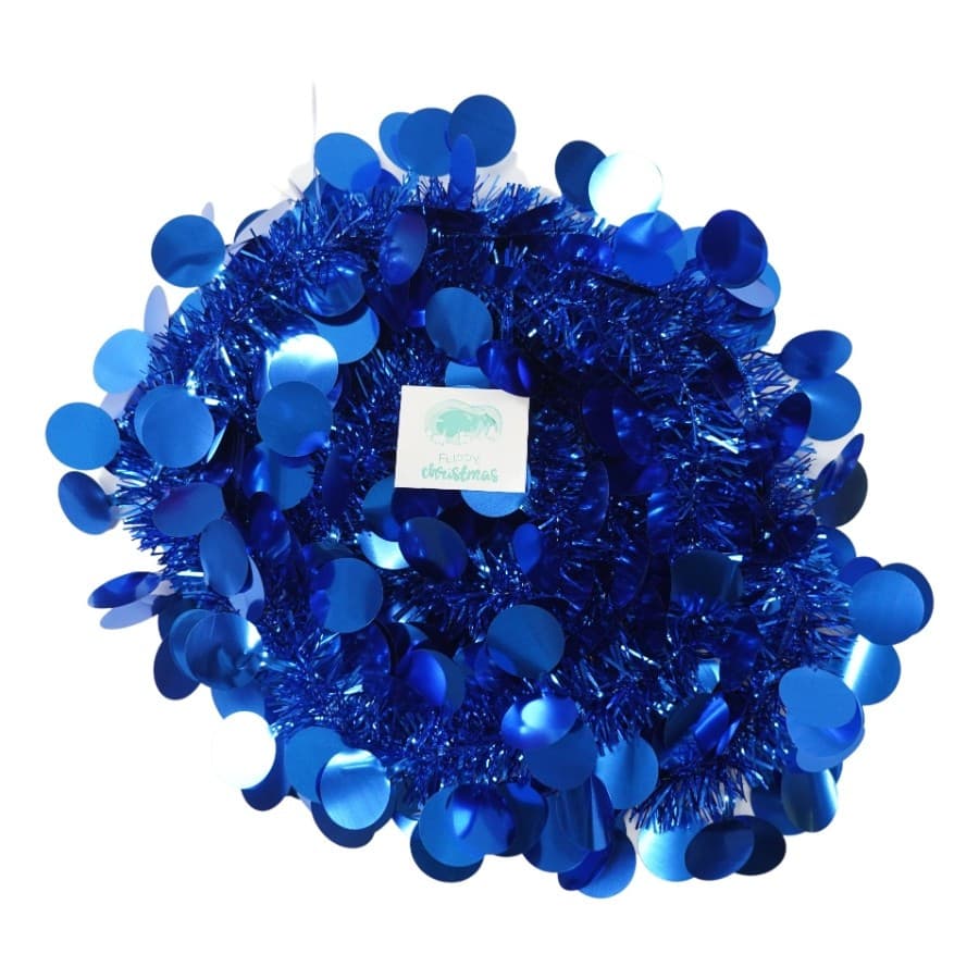 Beteala Craciun, 2 m x 11 cm, folie PVC, interior/exterior, albastra — varianta 2