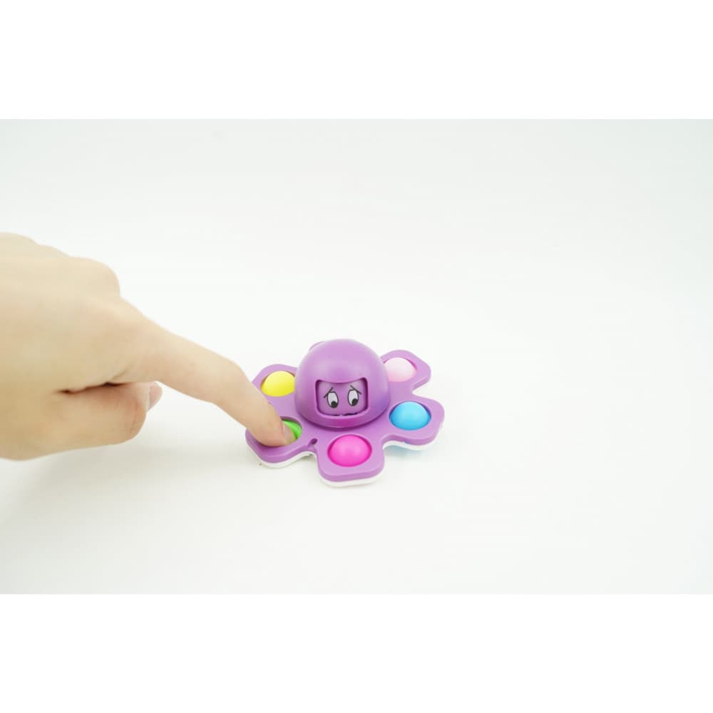 Jucarie antistres tip Pop It!, Fidget Toy, model caracatita, mov — varianta 3